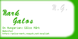 mark galos business card